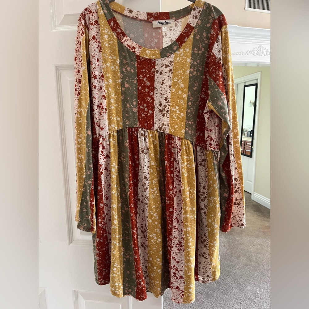 Haptics Multicolor Floral Fall Dress